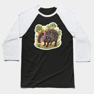 Cute Mountain Tapir Illustration - Adorable Animal Art Baseball T-Shirt